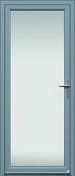 Porte d'entre alu KIGALI vitre gris textur dormant 56 mm - 215 x 90 cm - gauche poussant - Portes d'entre - Menuiserie & Amnagement - GEDIMAT
