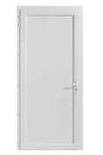 Porte de service isolante DINAR en PVC blanc panneau lisse droit poussant - 200x90cm - Portes de service - Menuiserie & Aménagement - GEDIMAT
