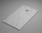 Receveur de douche QUARTZ marbre blanc - 140x90cm - Receveurs - Salle de Bains & Sanitaire - GEDIMAT