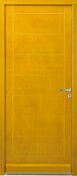 Porte d'entrée bois exotique SERRA lasuré gauche poussant - 215x90cm dormant 45mm - Portes d'entrée - Menuiserie & Aménagement - GEDIMAT