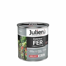 Peinture anti-rouille FER gris acier brillant - pot de 0,5l - Peintures fer - Peinture & Droguerie - GEDIMAT