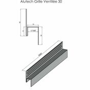 Grille ventille ALUTECH - 30 x 19 mm L.3 m - gris perle / bouleau rustique - Clins - Bardages - Couverture & Bardage - GEDIMAT