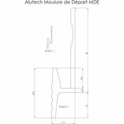 Moulure de dpart ALUTECH - 11 x 40 mm L.3 m - Clins - Bardages - Bois & Panneaux - GEDIMAT