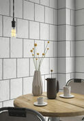 Carrelage mur intrieur BLANC - 20 x 20 cm - blanc brillant bossele - Salle de bains scandi bohme - Tendances Scandi Bohme - Gedimat.fr