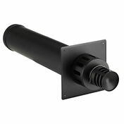 Terminal horizontal PGI D80-130 - noir graphite RAL 9030 - Tubages rigides - Couverture & Bardage - GEDIMAT