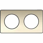 Plaque de finition ODACE TOUCHE 2 postes horizontal bronze - 71mm - Interrupteurs - Prises - Electricit & Eclairage - GEDIMAT