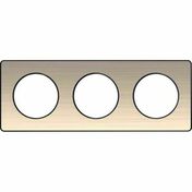 Plaque de finition ODACE TOUCHE 3 postes horizontal bronze - 71mm - Interrupteurs - Prises - Electricit & Eclairage - GEDIMAT