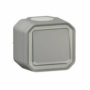 Poussoir NO lumineux PLEXO complet saillie gris 10A - Interrupteurs - Prises - Electricit & Eclairage - GEDIMAT