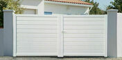 Portail battant FIDJI PVC blanc - h.1,55 x l.3,56 m - Portails - Barrires - Amnagements extrieurs - GEDIMAT