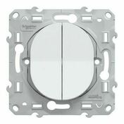 Double va et vient OVALIS REFRESH blanc - 10AX - Interrupteurs - Prises - Electricit & Eclairage - GEDIMAT