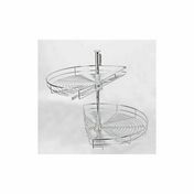 Tourniquet 2 plateaux pour meuble de cuisine d'angle panier 180° - Rangements - Paniers - Cuisine - GEDIMAT