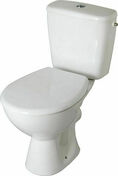 Pack WC à poser cuvette ELEMENT avec abattant rigide blanc - 76x63x38cm - WC - Mécanismes - Salle de Bains & Sanitaire - GEDIMAT