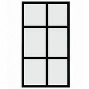 Faade de cuisine 1 cadre alu noir vitre clair H04N - H.71,5 x l.40 cm - Cuisines en kit, prtes  monter  - Cuisine - GEDIMAT