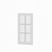 Faade de cuisine LIATH 1 porte vitre blanc satin H01V - H.71,5 x l.40 cm - Cuisines en kit, prtes  monter  - Cuisine - GEDIMAT