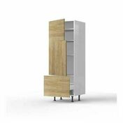 Kit façade de cuisine BARI 2 portes + 1 tiroir chêne clair C02 - H.156,6 x l.60 cm - Cuisines en kit, prêtes à monter  - Cuisine - GEDIMAT