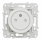 Prise de courant 2P+T ODACE blanc affleurante - Interrupteurs - Prises - Electricit & Eclairage - GEDIMAT