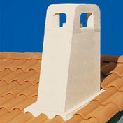 Sortie de toit PROVENCE pour conduit PGI D80-130 -  enduire ocre - Sorties de toit - Couverture & Bardage - GEDIMAT