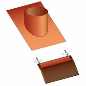 Embase brique 8  30% pour tuile universelle avec kit d'tanchit rouge - Sorties de toit - Couverture & Bardage - GEDIMAT