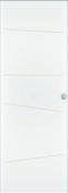 Porte coulissant alvolaire NOVA grave  peindre - 204 x 93 cm - tire-doigt - Portes d'intrieur - Menuiserie & Amnagement - GEDIMAT