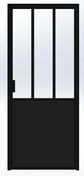Bloc-porte DIVATTE alu noir sabl - 204 x 73 cm - droit poussant - Portes d'intrieur - Menuiserie & Amnagement - GEDIMAT
