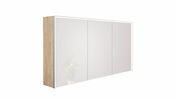 Armoire de toilette LED DIVINE 3 portes - 120 x 62 x 18 cm - chne vanille - Armoires de toilette et Accessoires - Salle de Bains & Sanitaire - GEDIMAT