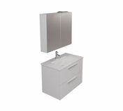 Armoire de toilette BRAGA 2 portes blanc - 60 x 70 x 16 cm - Armoires de toilette et Accessoires - Salle de Bains & Sanitaire - GEDIMAT