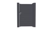 Portillon ROSY alu gris anthracite structur - h.1,66 x l.1 m - Portails - Barrires - Amnagements extrieurs - GEDIMAT