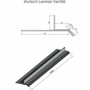 Larmier ventil ALUTECH - 30 x 19 mm L.3 m - amande - Clins - Bardages - Revtement Sols & Murs - GEDIMAT