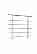 Kit garde-corps NEW RONDO alu anodis - fixation au sol - 1.5 m - Balustrades et Garde-corps extrieurs - Menuiserie & Amnagement - GEDIMAT