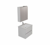 Ensemble meuble VIANA + plan vasque cramique blanche - 60 cm - blanc - Meubles de salles de bains - Salle de Bains & Sanitaire - GEDIMAT