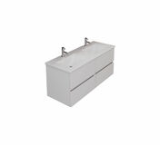 Ensemble meuble VIANA + plan vasque cramique blanche - 120 cm - blanc - Meubles de salles de bains - Salle de Bains & Sanitaire - GEDIMAT