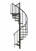 Escalier hlicodal VENEZIA SMART acier noir marches chne - 160 cm - Escaliers - Menuiserie & Amnagement - GEDIMAT