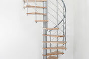 Escalier hlicodal VENEZIA SMART acier gris marches htre - 160 cm - Escaliers - Menuiserie & Amnagement - GEDIMAT
