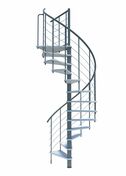 Escalier hlicodal VENEZIA SMART acier gris marches htre laqu blanc - 160 cm - Escaliers - Menuiserie & Amnagement - GEDIMAT