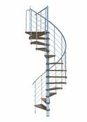 Escalier hlicodal VENEZIA SMART acier blanc marches chne - 160 cm - Escaliers - Menuiserie & Amnagement - GEDIMAT