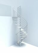 Escalier hlicodal VENEZIA SMART acier blanc marches htre laqu blanc - 160 cm - Escaliers - Menuiserie & Amnagement - GEDIMAT