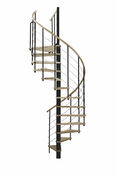 Escalier hlicodal VENEZIA acier noir marches chne - 160 cm - Escaliers - Menuiserie & Amnagement - GEDIMAT